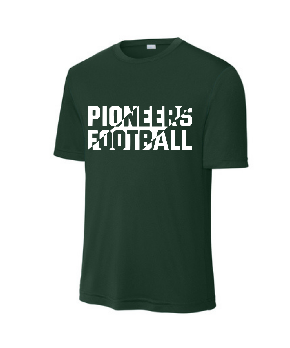 Iowa Colony High School Spiritwear-Split Pioneers Football Performance Tee