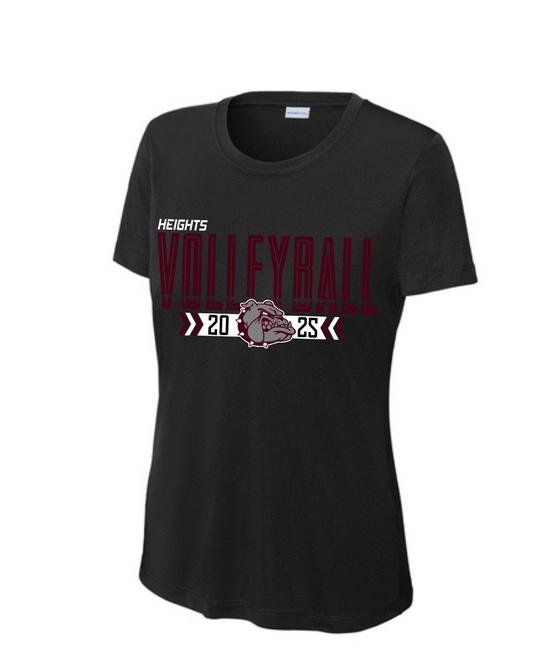Heights Volleyball-Heights VB Ladies Performance Tee- Black