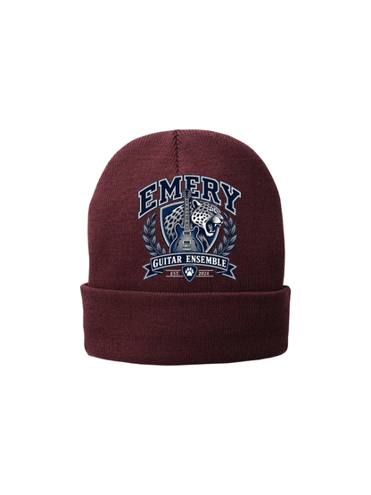 Emery Weiner Guitar Ensemble- Embroidered Traditional Fleece Lined Beanies