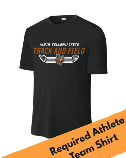 Alvin HS Track and Field- Athlete- Track and Field Performance Short Sleeve Tee