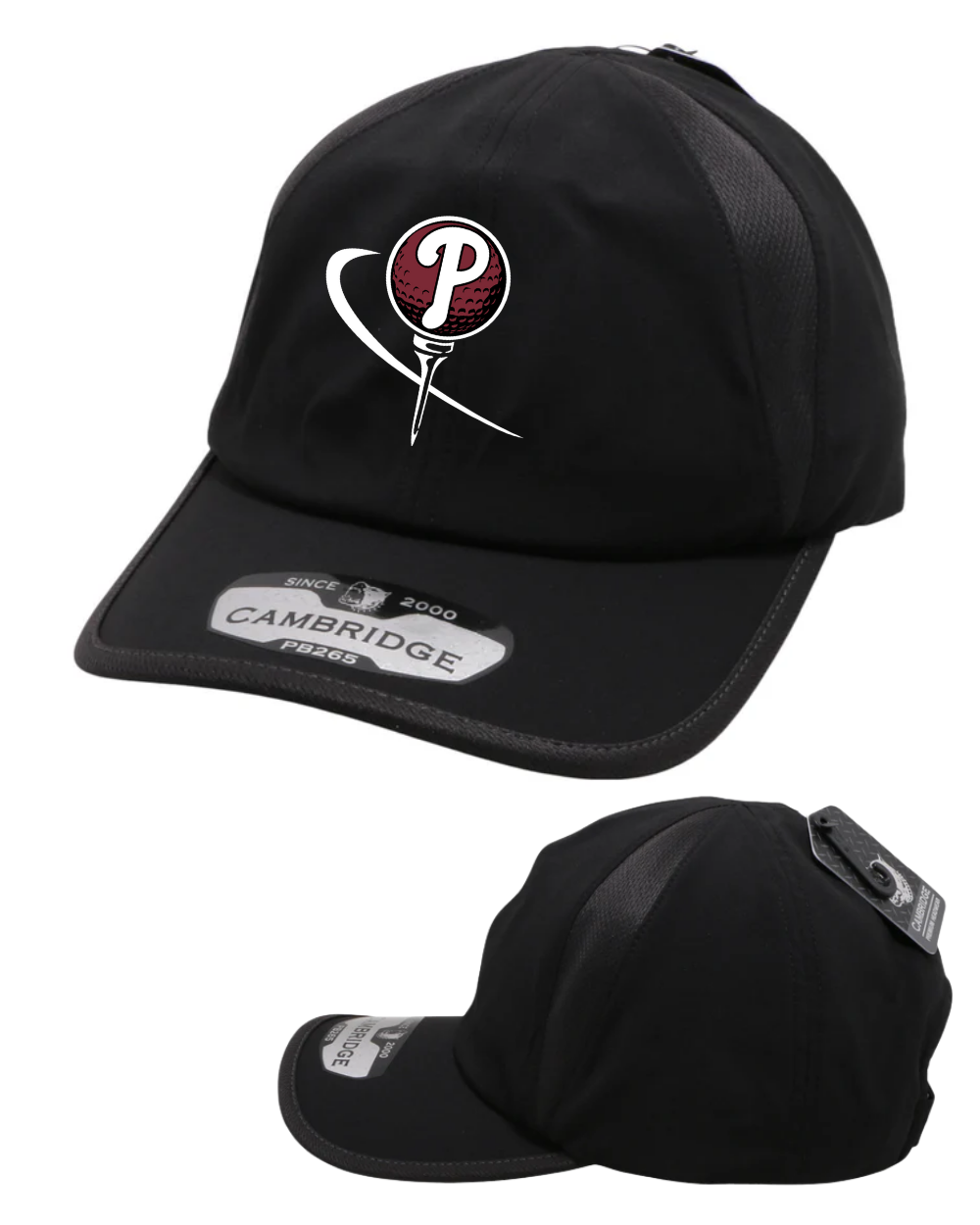 PHS Golf Logo- Pit Bull Cambridge ActiveWear Unstructured Hat - Black