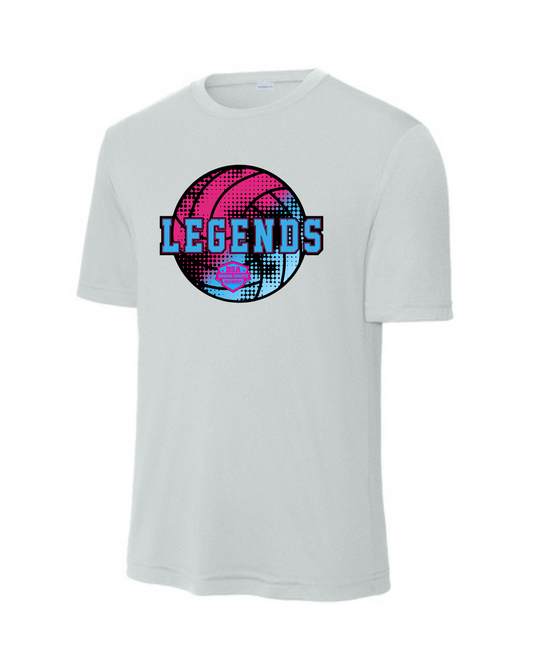 BSA-Legends Distressed Volleyball Performance Tee-Silver