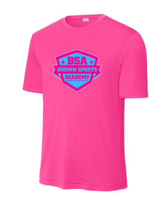 BSA-BSA Girls Logo Performance Tee-Pink