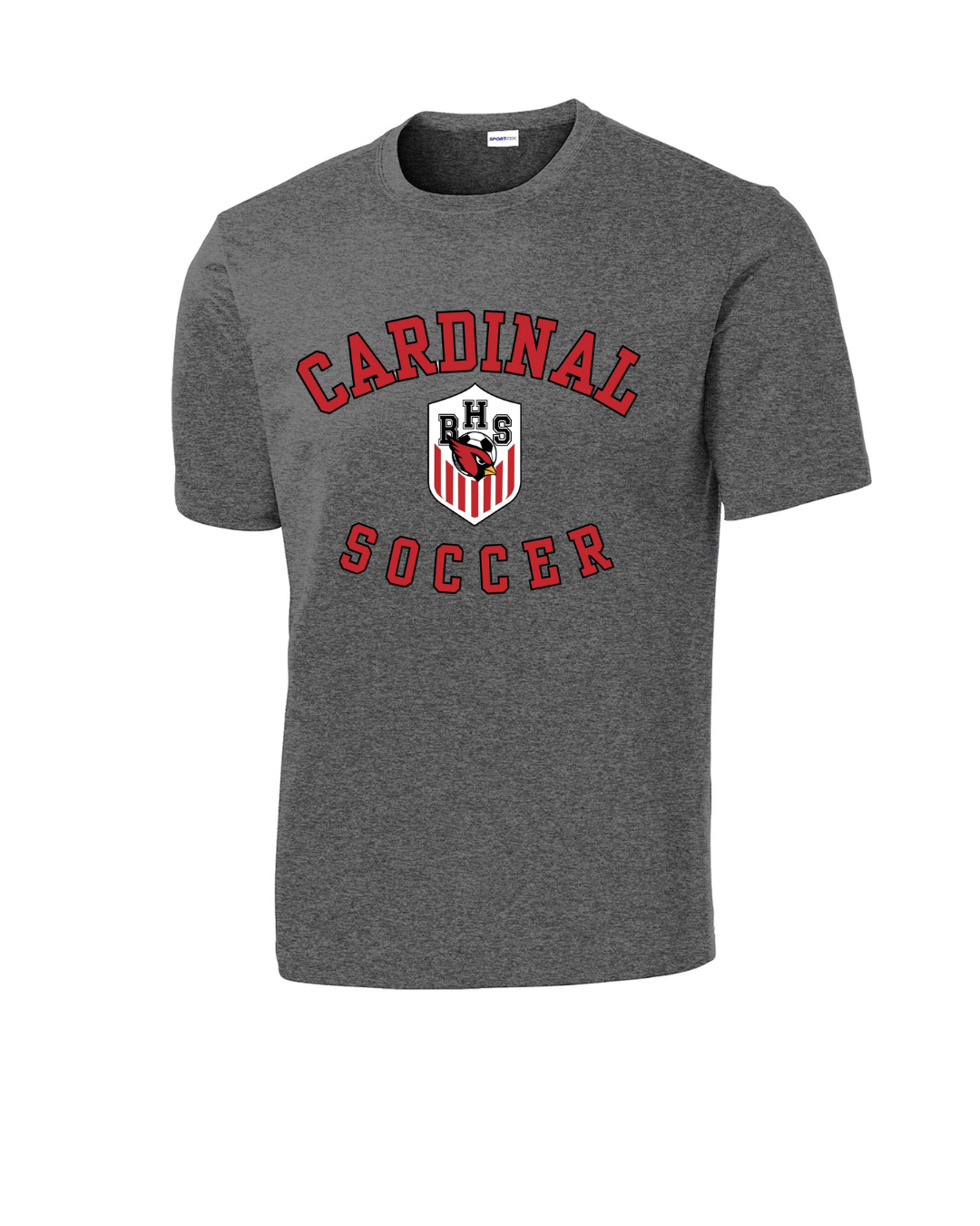 Bellaire Cardinals Soccer- Heather Charcoal Performance Tee
