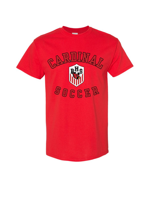 Bellaire Cardinals Soccer Cotton Tee- Red