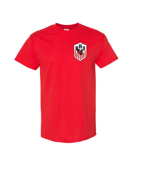 Bellaire Cardinals Soccer- Crest Cotton Tee-Red
