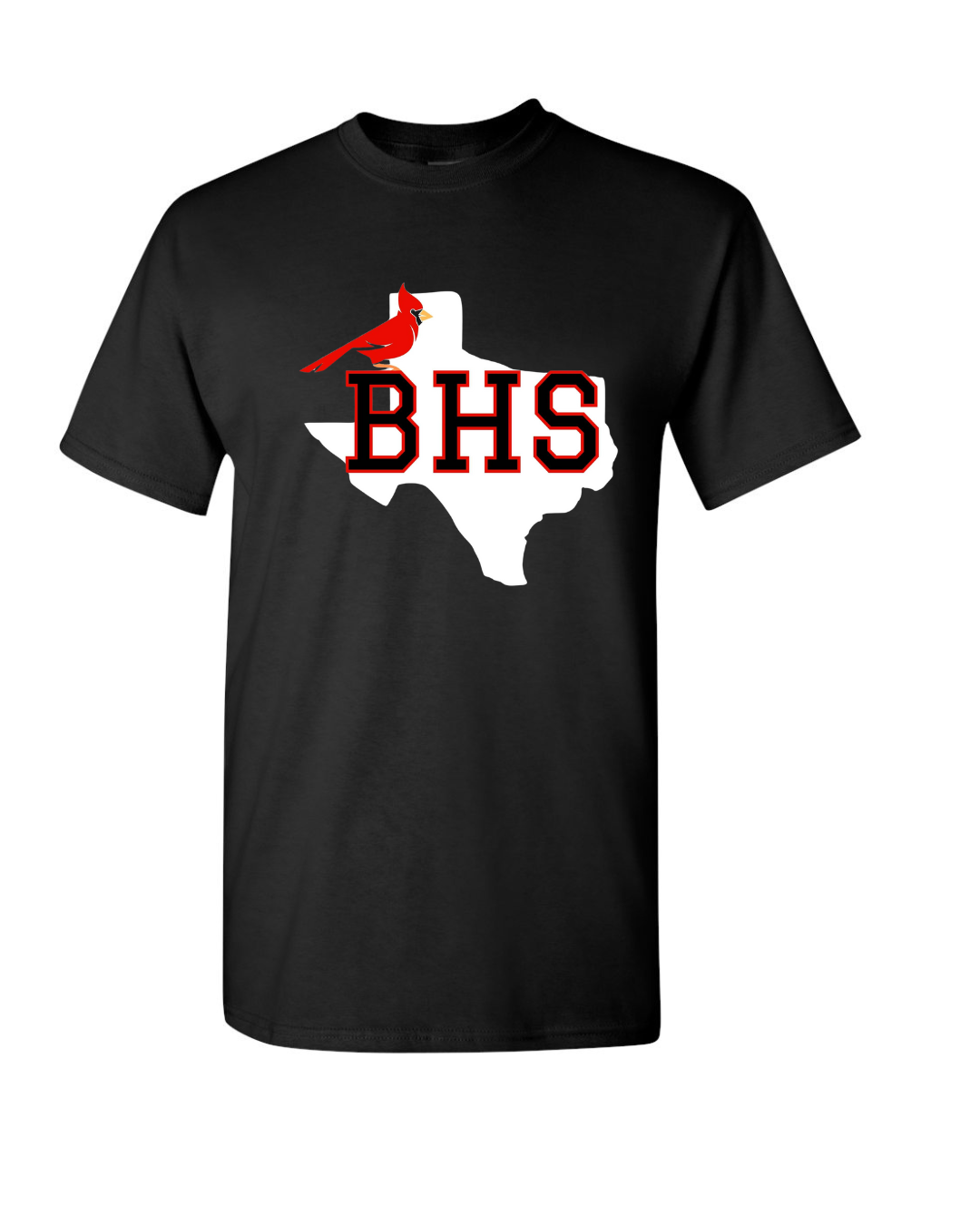 Bellaire Cardinals Texas Soccer Cotton Tee- Black