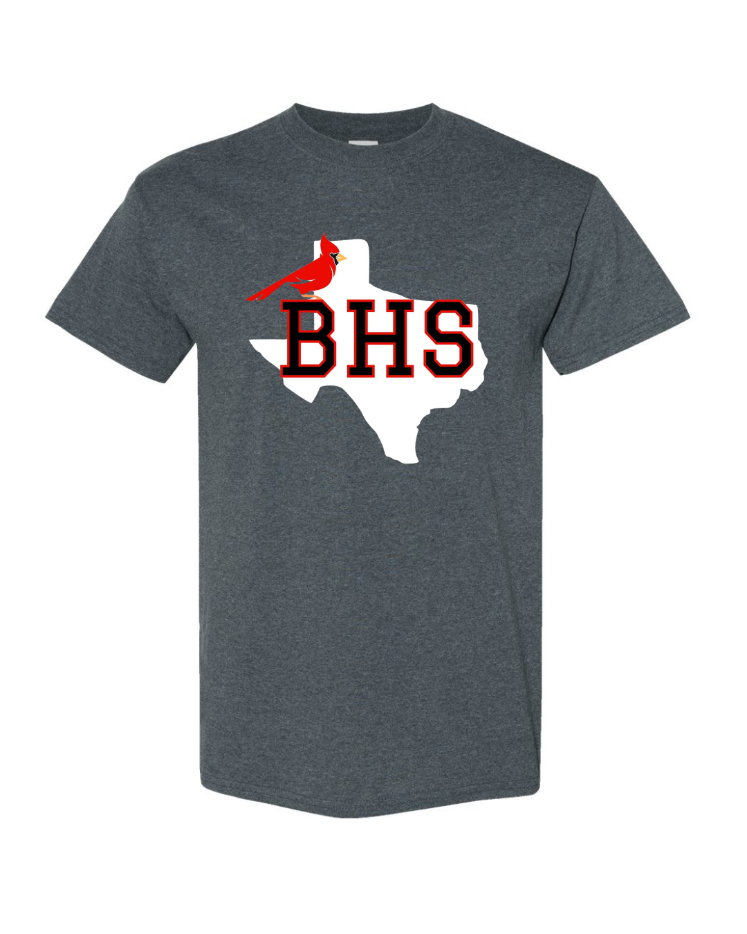 Bellaire Cardinals Texas Soccer Cotton Tee- Grey