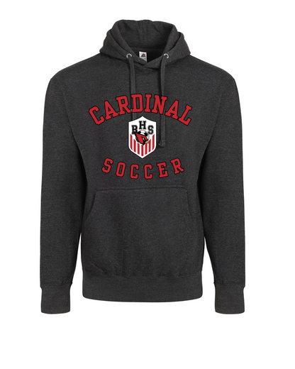 Bellaire Cardinals- Cardinals Soccer Hoodie-Heather Charcoal