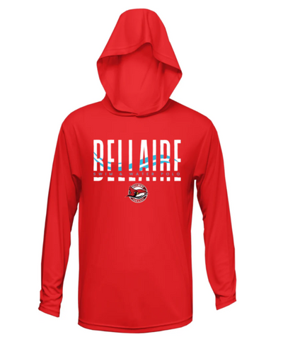 Bellaire Cardinals Swim & Dive - Bellaire Swim- Hooded Long Sleeve Performance Tee