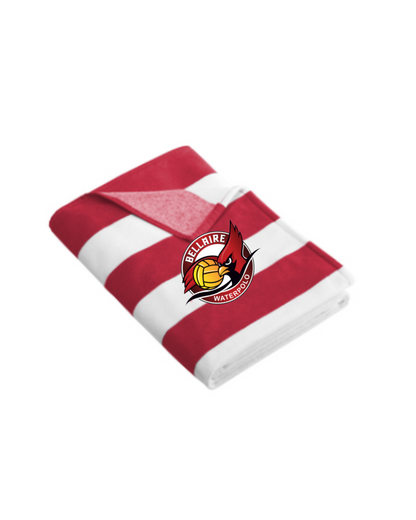 Bellaire Cardinals Swim and Dive  - Oversized Embroidered Beach Towel- Red