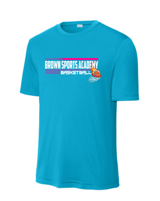 BSA-Brown Sports Academy Girls Performance Tee-Blue