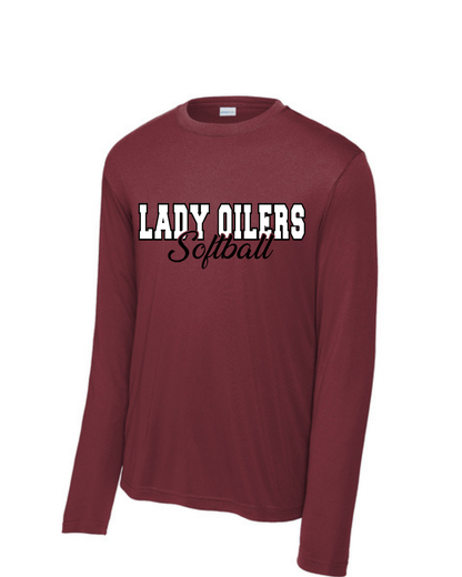 PHS Softball- Lady Oilers  Softball Long sleeve Performance Tee