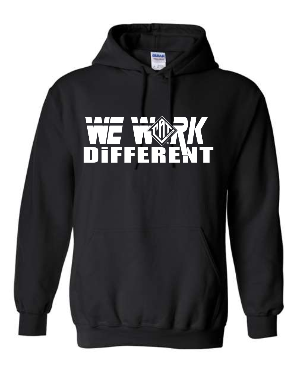 CAT Takeover- We Work Different Black Cotton Blend  Hoodie