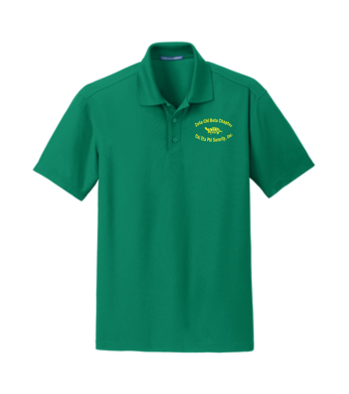 Chi Eta Phi Sorority, Inc.-Zeta Chi Chapter Unisex Polo -Green