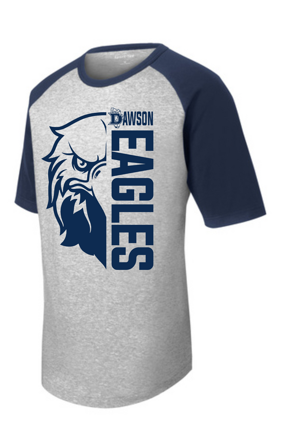 Dawson HS- Eagles Raglan Tee- Navy