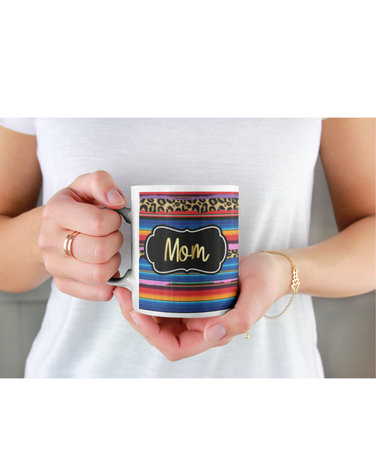 Gift- Personalized Leopard Serape Print Mug