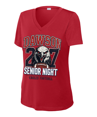 Dawson HS- Football Senior Night Ladies Performance VNeck Tee