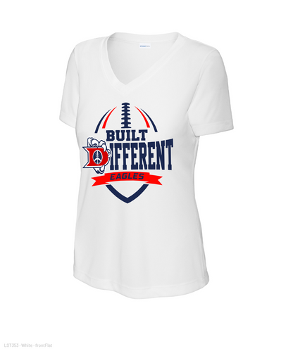 Dawson Football Booster- Built Different Ladies Performance Tee