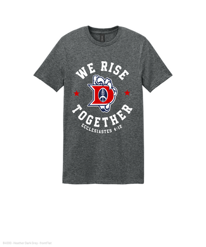 Dawson Football Booster Club- We Rise Together Cotton Tee - Heather Dark Grey