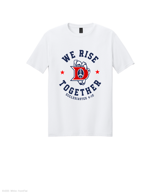 Dawson Football Booster Club- We Rise Together Cotton Tee - White