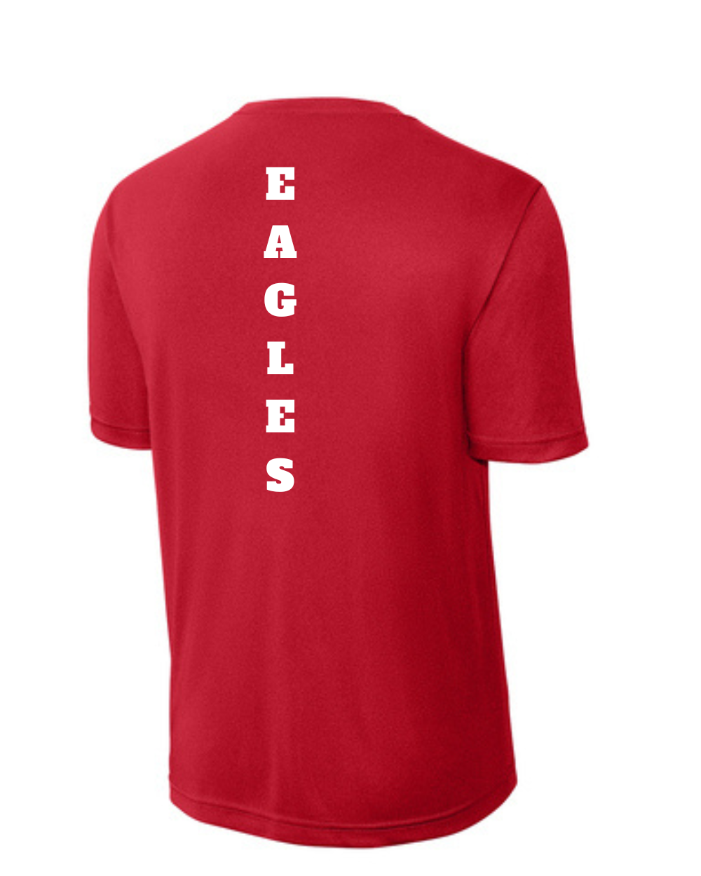 Dawson Baseball Eagle Logo Short Sleeve Performance Tee- Red