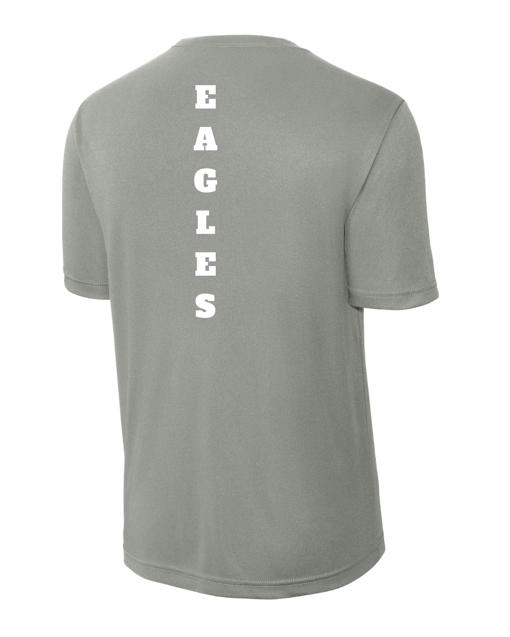 Dawson Baseball Eagle Logo Short Sleeve Performance Tee- Grey