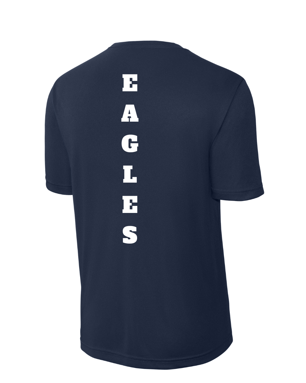 Dawson Baseball Eagle Logo Short Sleeve Performance Tee- Navy