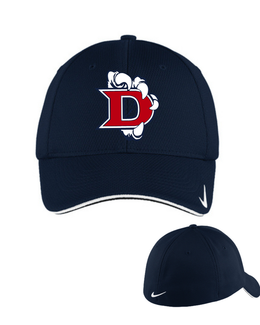 Dawson Football Booster- DClaw Logo Fitted Nike Cap-Navy