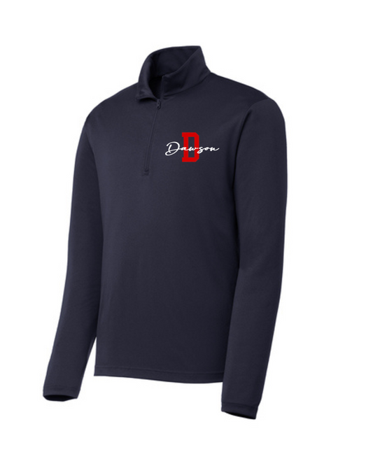 Dawson Football- Dawson Embroidered 1/4 Zip Performance Pullover- Navy