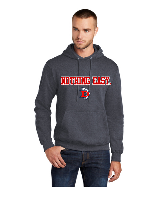 Dawson High School - Nothing Easy Hoodie- Heather Navy