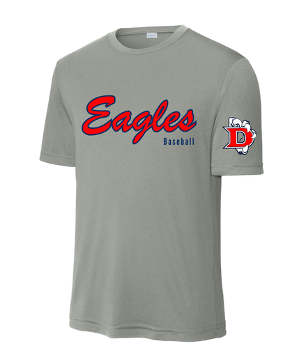 Dawson Baseball-  Eagles Script Baseball Short Sleeve Performance Tee