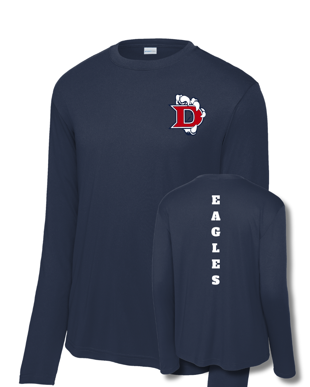 Dawson Baseball - Claw Logo - Long Sleeve Performance Tee
