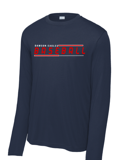 Dawson Baseball - Dawson Baseball Lines- Long Sleeve Performance Tee