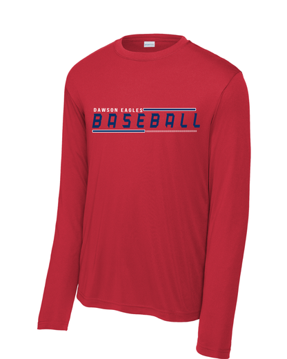 Dawson Baseball - Dawson Baseball Lines- Long Sleeve Performance Tee