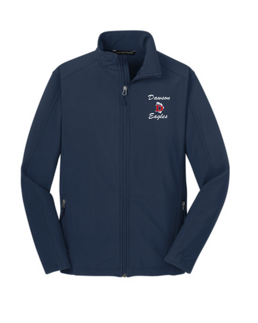 Dawson HS-  Embroidered Dawson Eagles Full Zip Jacket- Navy