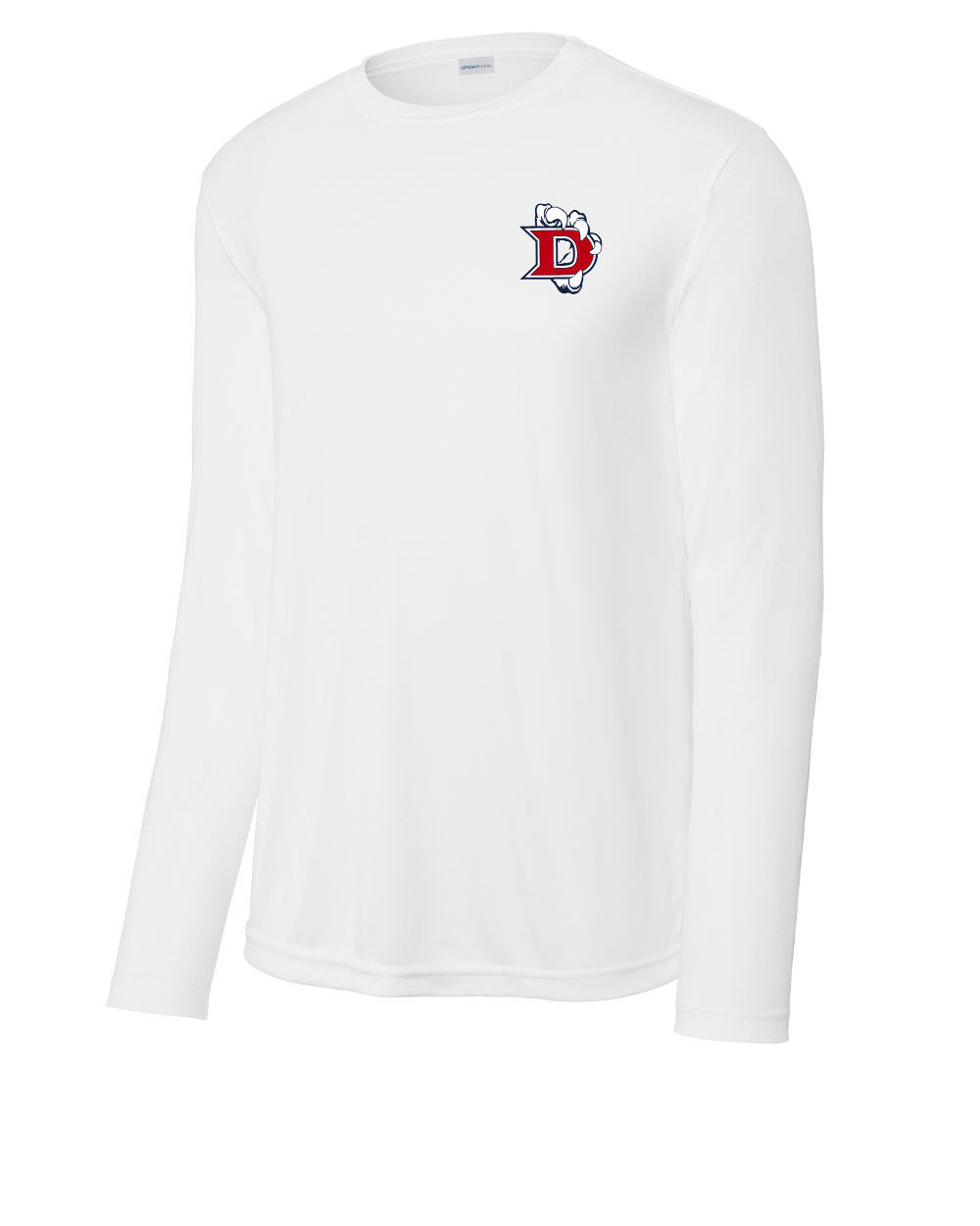 Dawson Football Booster - Long Sleeve Performance Tee- White