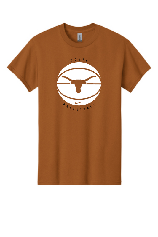 Dobie Basketball- Dobie LH Basketball Short Sleeve Cotton Tee- Orange