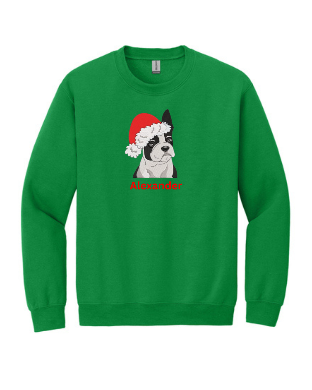 Christmas- Embroidered Dog Christmas Sweatshirt