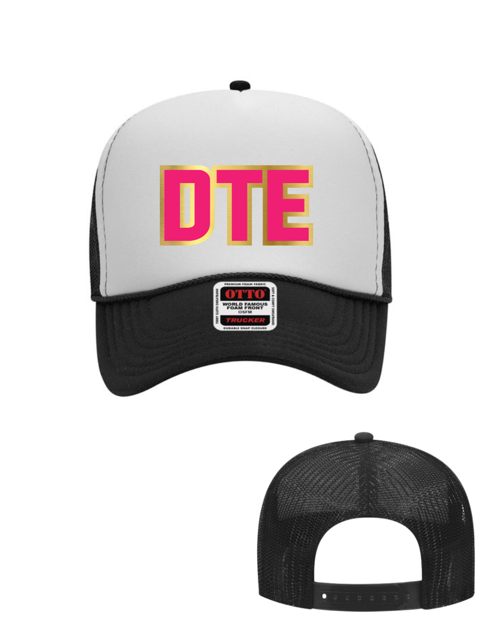 Dream Team Elite Cheer- Foam Trucker Hat- White/Black