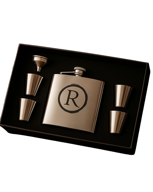 Gift- Laser Engraved  Flask Gift Set