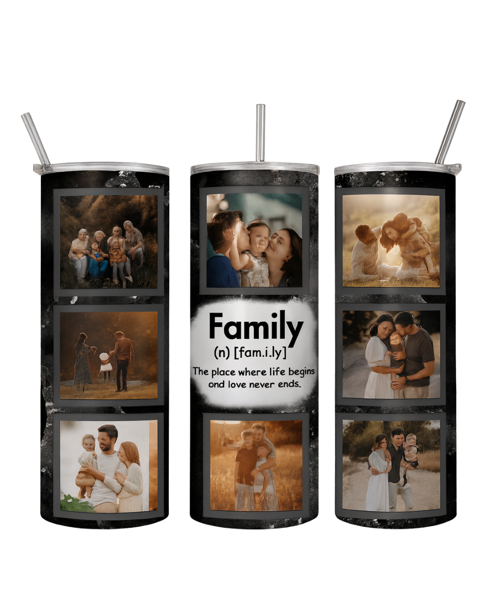 Gift - Family Photo Skinny Tumbler
