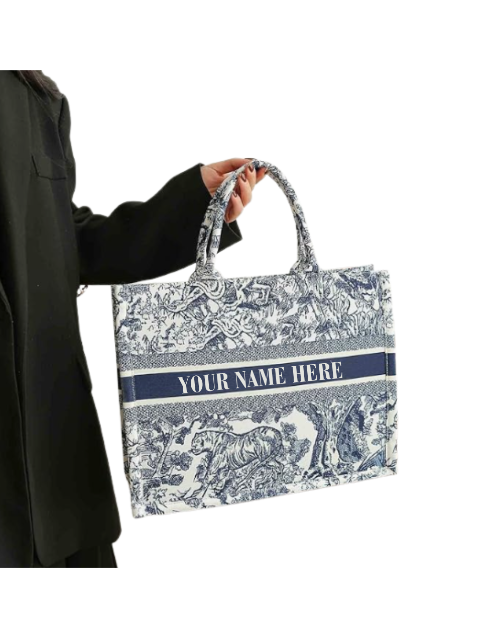 Gift- Fashion Linen Jacquard Book Tote Bag