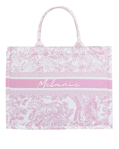 Gift- Fashion Linen Jacquard Book Tote Bag