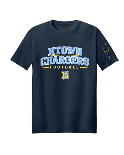 HTown Chargers Football & Cheer -HTOWN Chargers Football  Cotton Tee  - Navy