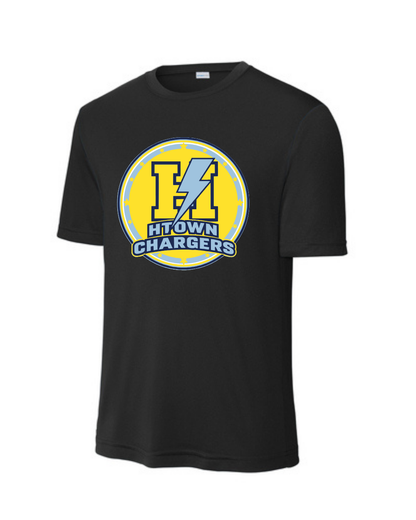 HTown Chargers Football & Cheer -Chargers  Logo Performance Tee    - Black