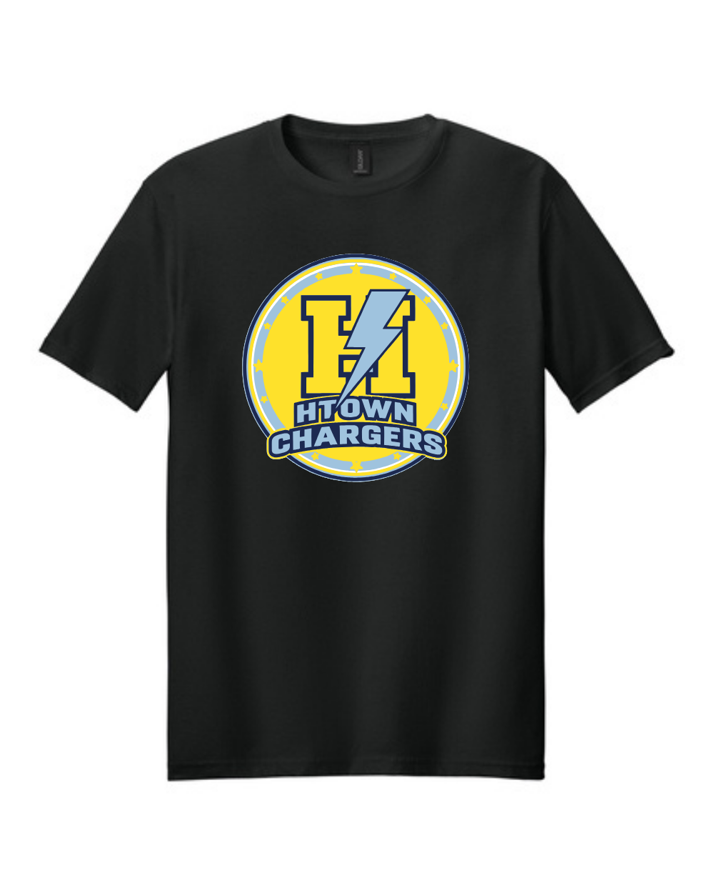 HTown Chargers Football & Cheer -Chargers Logo Cotton Tee  - Black