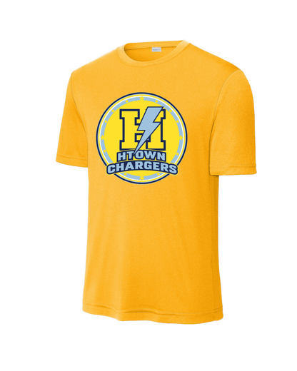HTown Chargers Football & Cheer -Chargers  Logo Performance Tee    - Gold