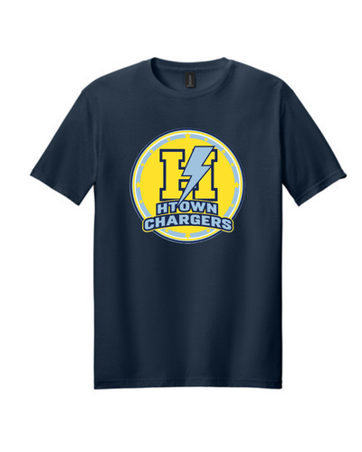 HTown Chargers Football & Cheer -Chargers Logo Cotton Tee  - Navy