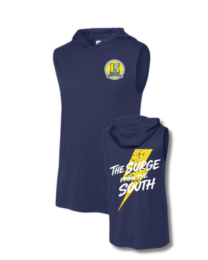 HTown Chargers Football & Cheer -Chargers  Surge of the South Hooded Performance Tee    - Navy